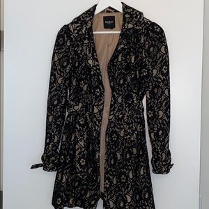 Bebe lace trench coat